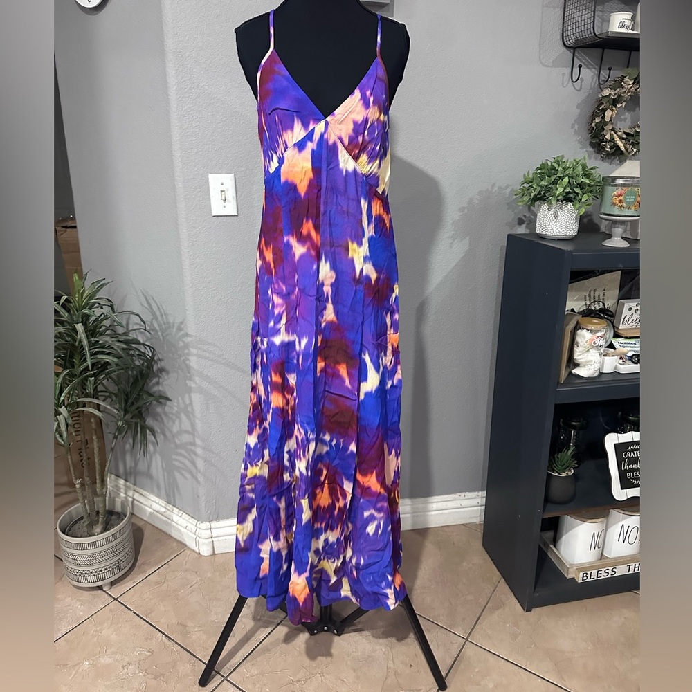 Vibrant Purple and Orange Women's Dress
